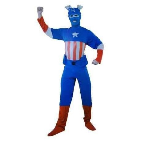 Disfraz De Capitan Azul America Superheroe Para Adulto Barato Tienda