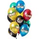 Globos superheroes 12 uds de 30 cm