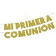 Guirnalda Mi primera comunion oro 3 metros