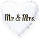 Globo corazon para boda mr mrs foil 45 cm