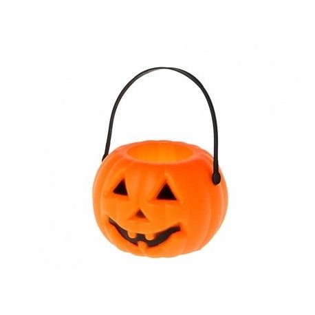 Calabaza con luz 8 cm para decoracion halloween barata