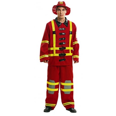 Disfraz bombero rojo talla ML adulto