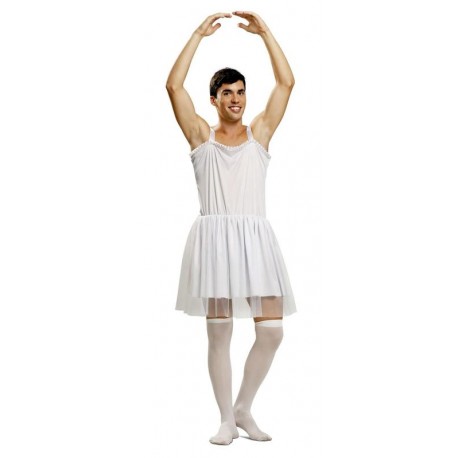 Disfraz bailarina blanca para hombre talla m l des