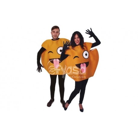 Disfraz emoticono bromista saca lengua talla unica