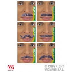 Bigote gris canoso adehsivo 0823c 6 modelos surti