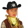 Sombrero sheriff negro infanti