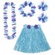 Set hawai azul falda cinturon collar corona y puls