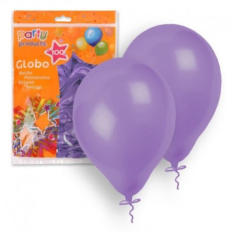 Globos lila 100 unidades 23 cm 9 latex