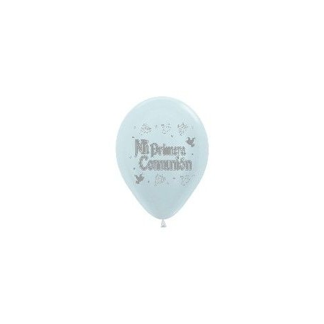 Globo blanco satin mi 1ª comunion r12 30 cm