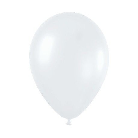 Globo blanco satinado 100 uds sempertex 125 cm