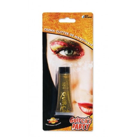 Maquillaje glitter dorado