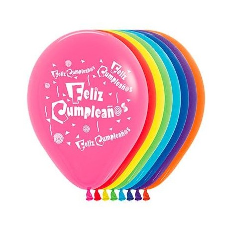 Globos feliz cumpleanos 10 und 30 cm 12