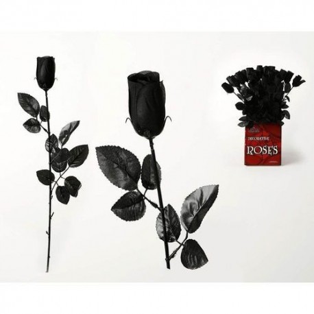 Rosas negras 53 cm decoracion siniestra halloween