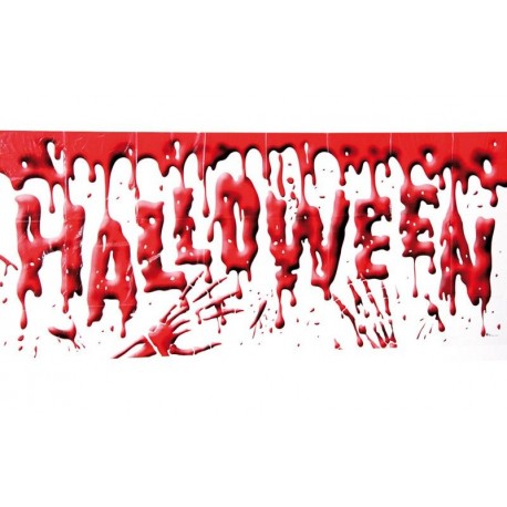 Cartel halloween sangre 61 x 152 cm banderola