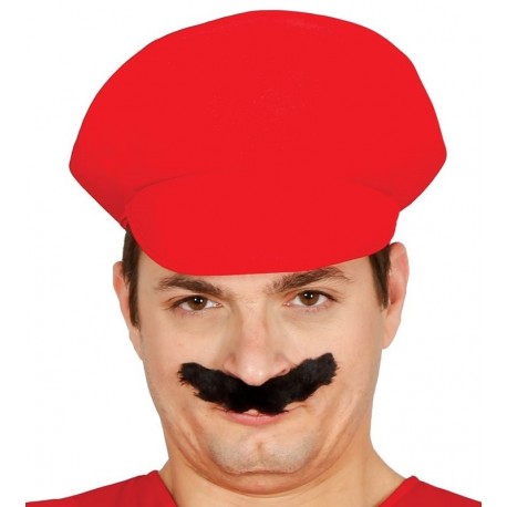 Gorra fontanero roja similar a la de mario bros