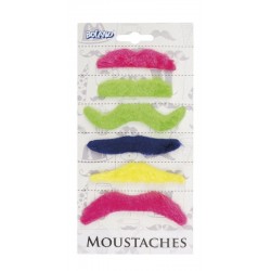 Bigotes de colores 6 unidades