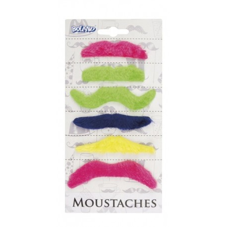 Bigotes de colores 6 unidades