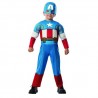 Disfraz capitan america musculoso deluxe talla 1-2