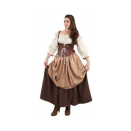 Disfraz hortelana medieval doncella talla 42