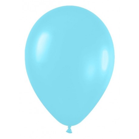 Globo satin azul carib e r 12 30cm 50uds sempertex