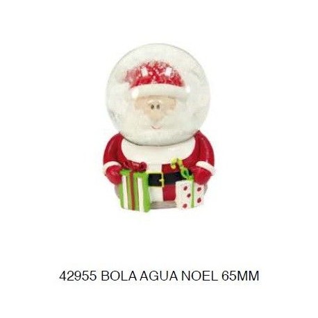 Bola de agua nieve papa noel cabeza 65 mm 42955