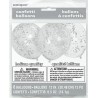 Globos transparentes con confeti plata 6 uds 12 30 cm