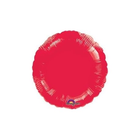 Globo rojo redondo foil 18 45 cm helio o aire