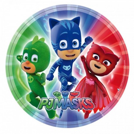 Platos pj masks cumpleanos 23 cm 8 uds