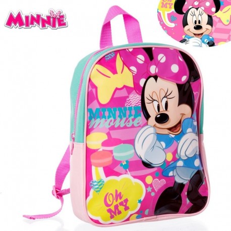 Mochila minnie mouse 225x7x28 cm infantil guarderia