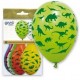 Globos dinosauiros de latex 6 uds 30 cm