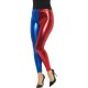 Leggins rojos y azules similar a harley quinn talla l mujer