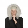 Peluca genio chiflado para hombre gris canosa con calva