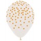 Globos transparentes cofetti dorado lunares oro impreso 12 uds