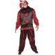 Disfraz payaso siniestro negro y rojo para hombre