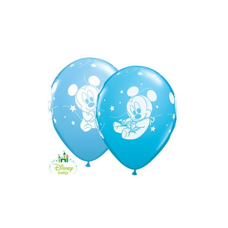 Globos de mickey bebe latex 11 28 cm para cumpleanos unidad