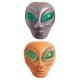 Mascara alien de plastico beige extraterrestre