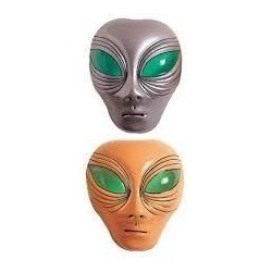 MASCARA ALIEN DE PLASTICO GRIS O MARRON EXTRATERRE