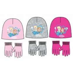 Set guantes y gorro de frozen gris