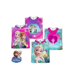Poncho frozen para playa o piscina infantil color azul