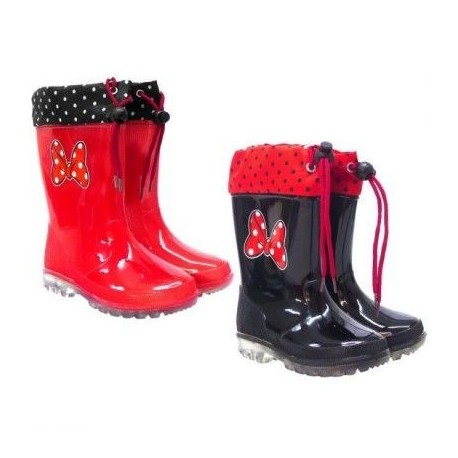 Botas de agua minnie mouse disney rojo talla 30