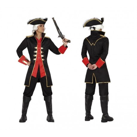 Disfraz capitan pirata negro talla estandar ml