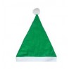 Gorros papa noel verde baratos pack 50 unidades