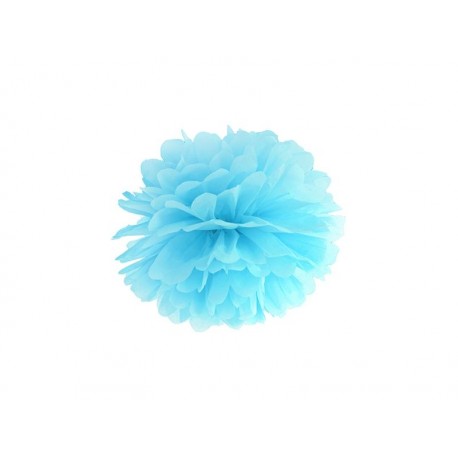 Pom pom azul cielo de papel de 25 cm para decoraciones