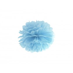 Pom pom azul claro de papel de 25 cm para decoraciones