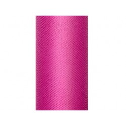 Tul fucsia rollo de 9 mt x 15 cm para decoraciones