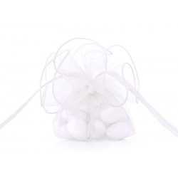 Bolsa de organza blanco para detalles unidad 26 cm