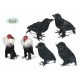 Pajaros surtidos 14 cm unidad para halloween buitre