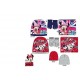 Conjunto invierno minnie mouse rosa gorro braga y guantes rosa 52 cm