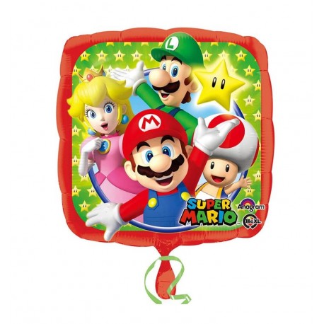 Globo super mario bros 45 cm para helio o aire