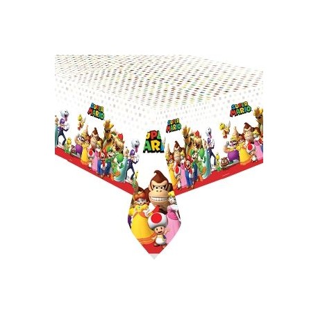 Mantel de cumpleanos super mario bros 137m x 243m plastico